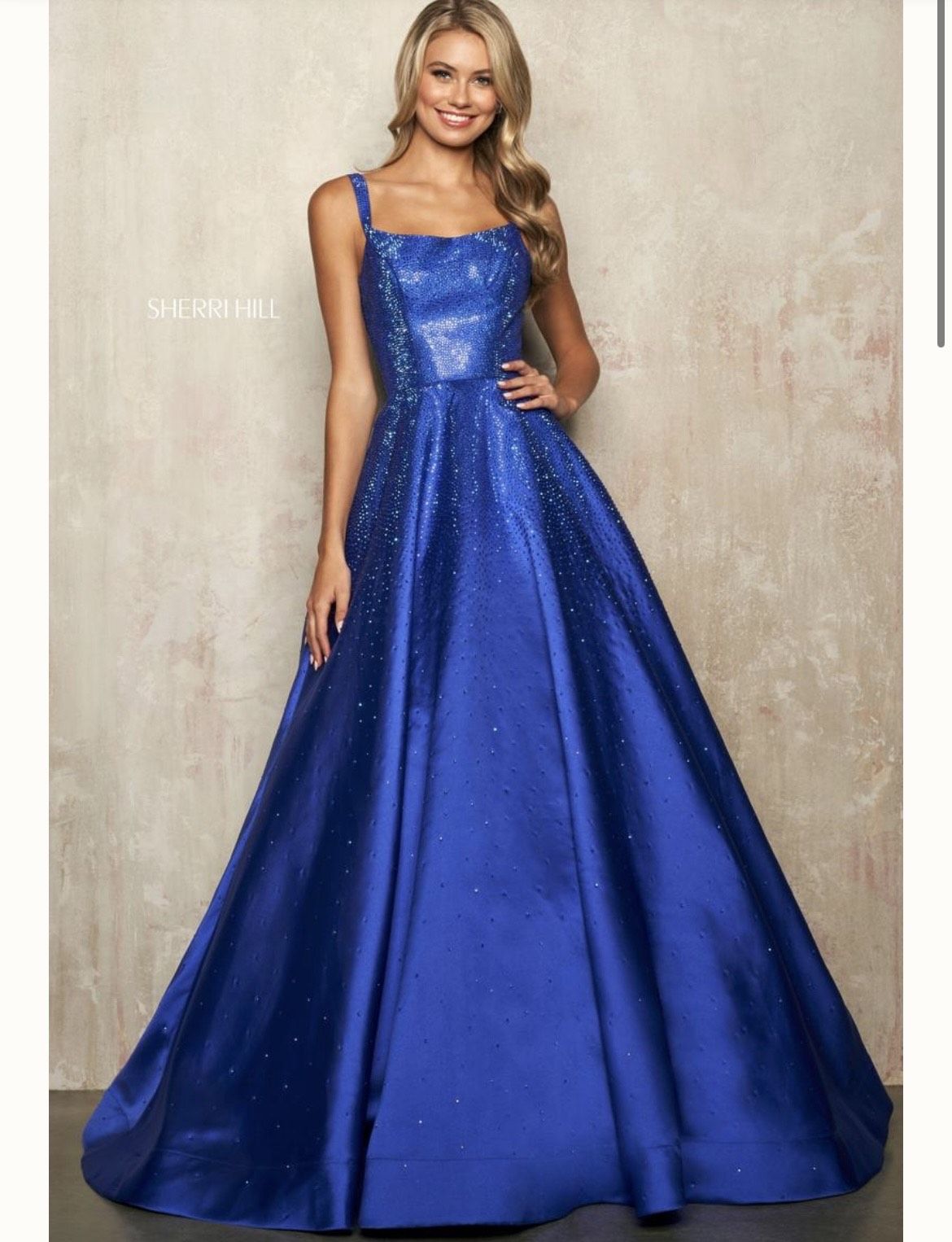 Sherri Hill Size 10 Pageant Blue Ball Gown on Queenly