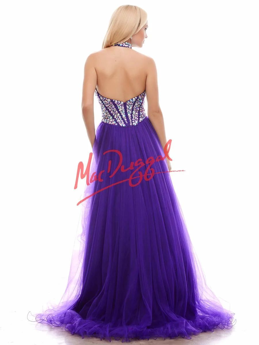 Mac Duggal Size 4 Prom Purple Side Slit Dress on Queenly