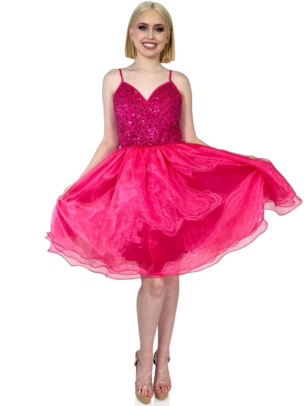 Style 8248 Marc Defang Size 4 Pink Cocktail Dress on Queenly