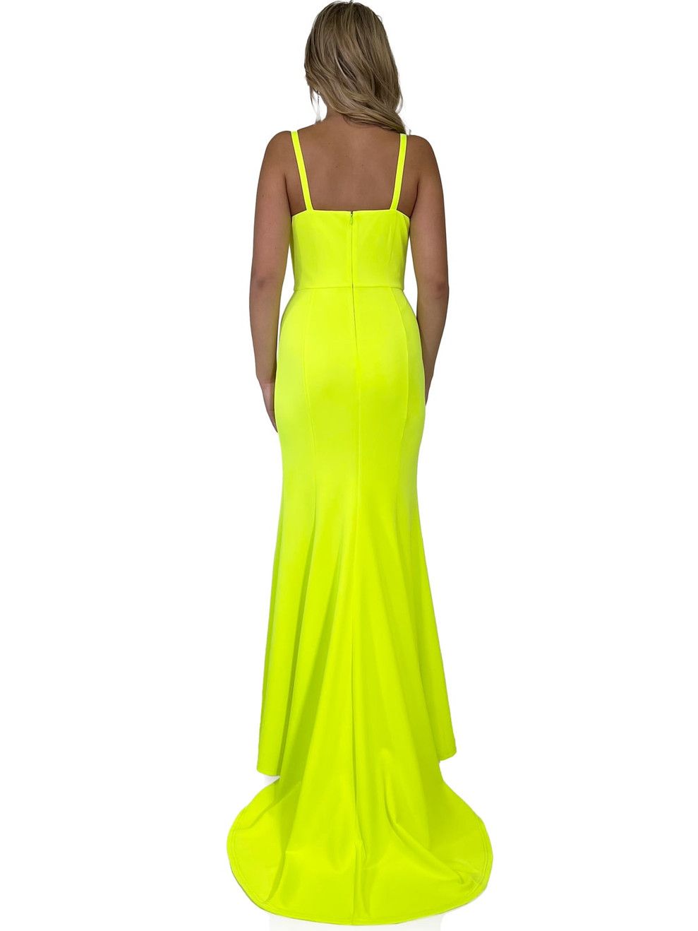 Style 8341 Marc Defang Size 4 Prom Green Side Slit Dress on Queenly