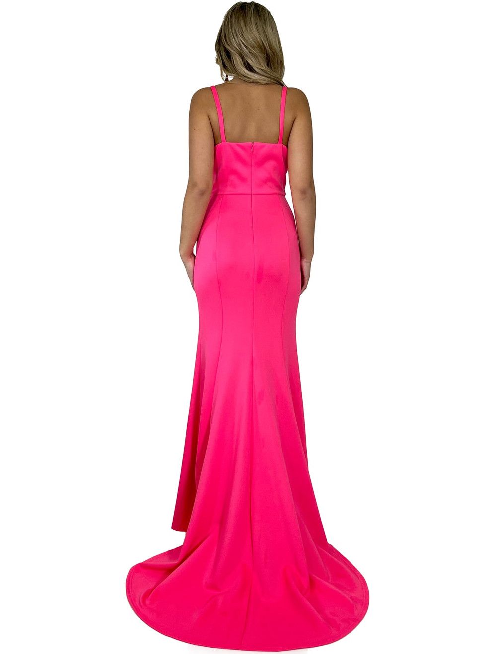 Style 8341 Marc Defang Size 8 Prom Pink Side Slit Dress on Queenly