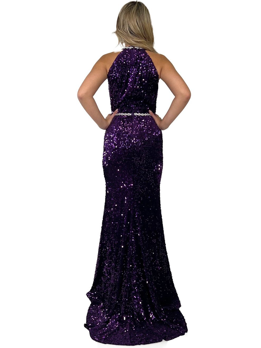Style 8319 Marc Defang Size 4 Prom Purple Floor Length Maxi on Queenly