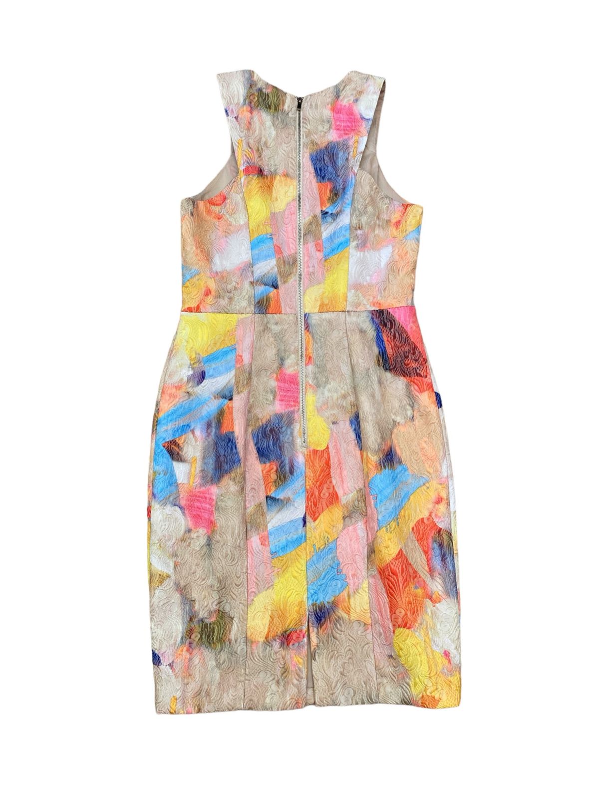H&M Size 8 Wedding Guest High Neck Multicolor Cocktail Dress on Queenly
