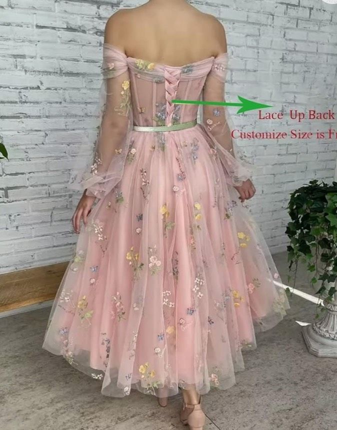 Size 10 Prom Long Sleeve Sheer Multicolor Ball Gown on Queenly