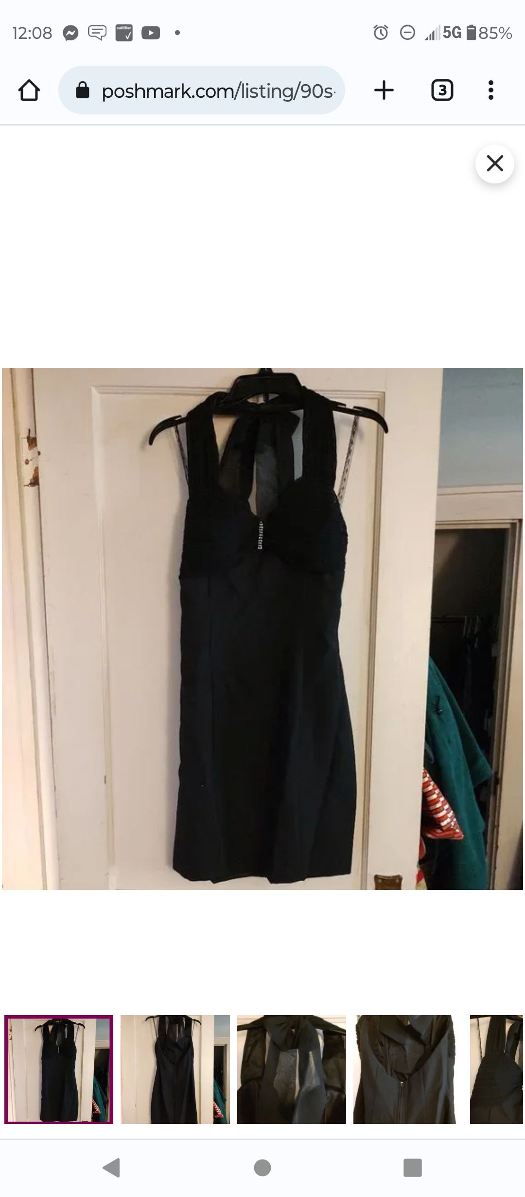 Roberta bridal  Size 8 Prom Black Floor Length Maxi on Queenly