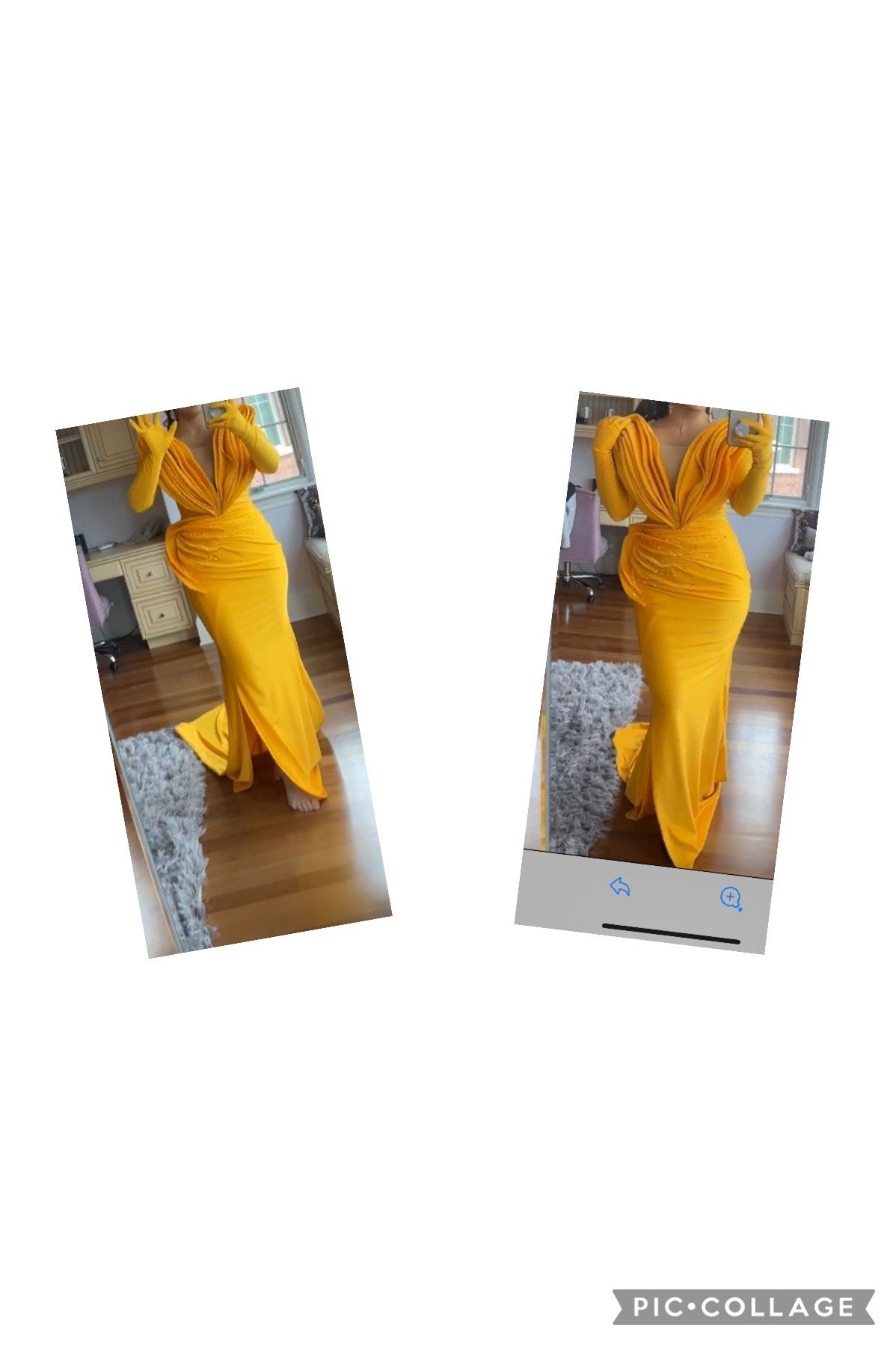 Albina Dyla Size 10 Prom Long Sleeve Yellow Mermaid Dress on Queenly