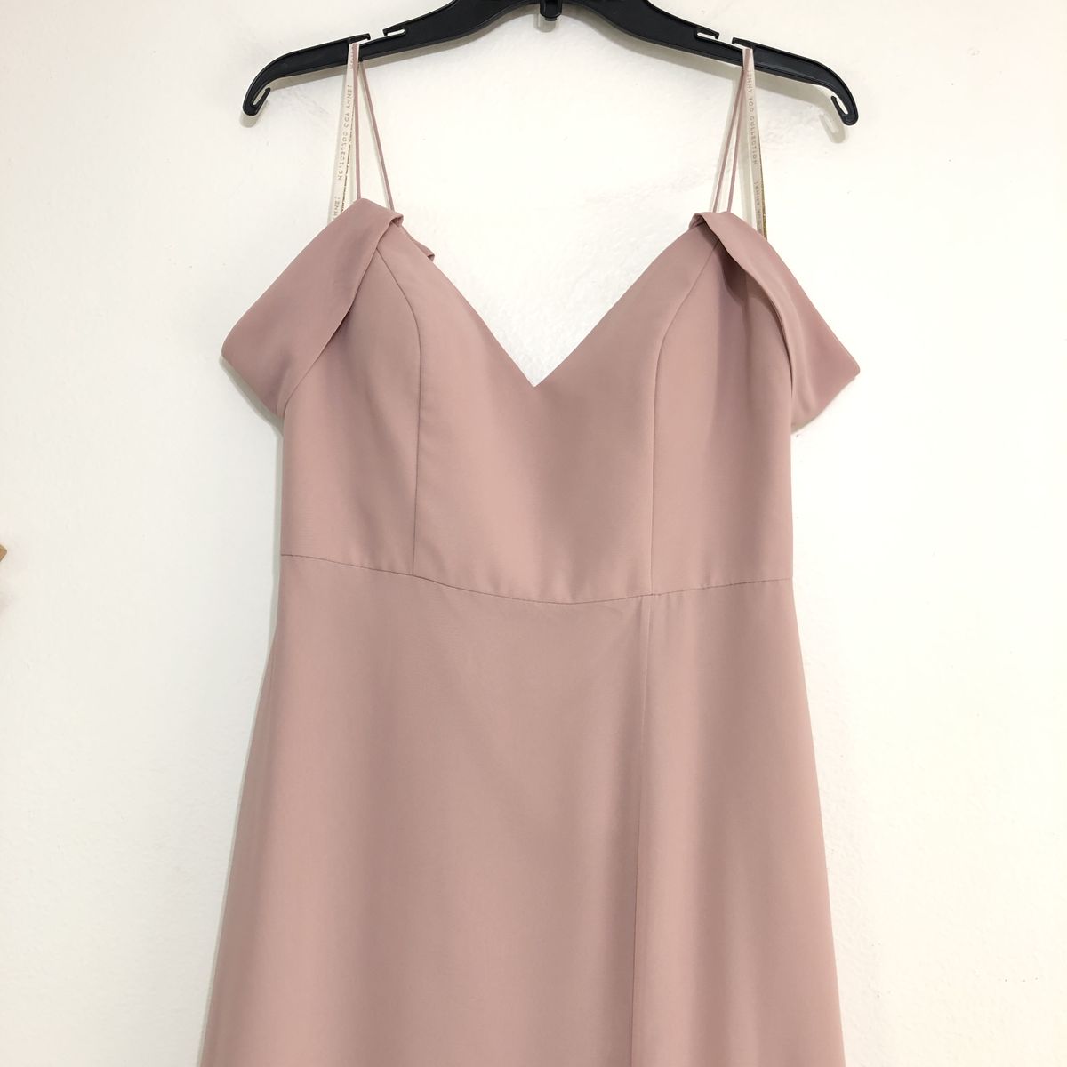 Style Priya Jenny Yoo Size 4 Off The Shoulder Pink Side Slit Dress on Queenly