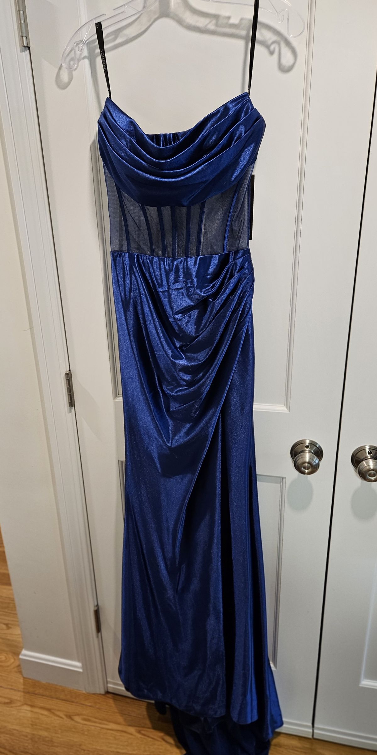 Sherri Hill Size 2 Blue Side Slit Dress on Queenly