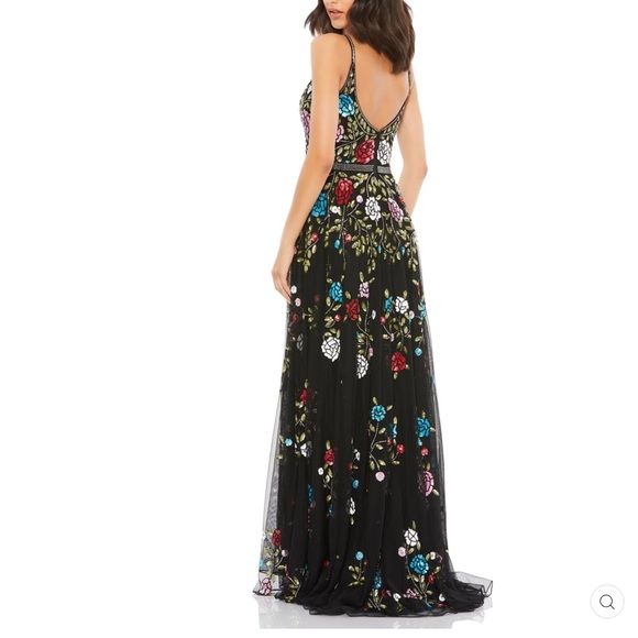 Style 5400 Mac Duggal Size 8 Bridesmaid Sheer Multicolor Ball Gown on Queenly