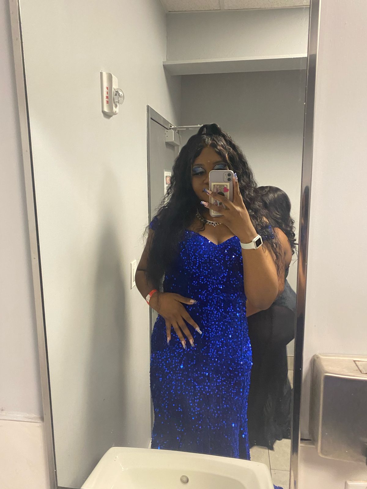 Fashion Nova Size XL Prom Off The Shoulder Blue Mermaid Dress on Queenly