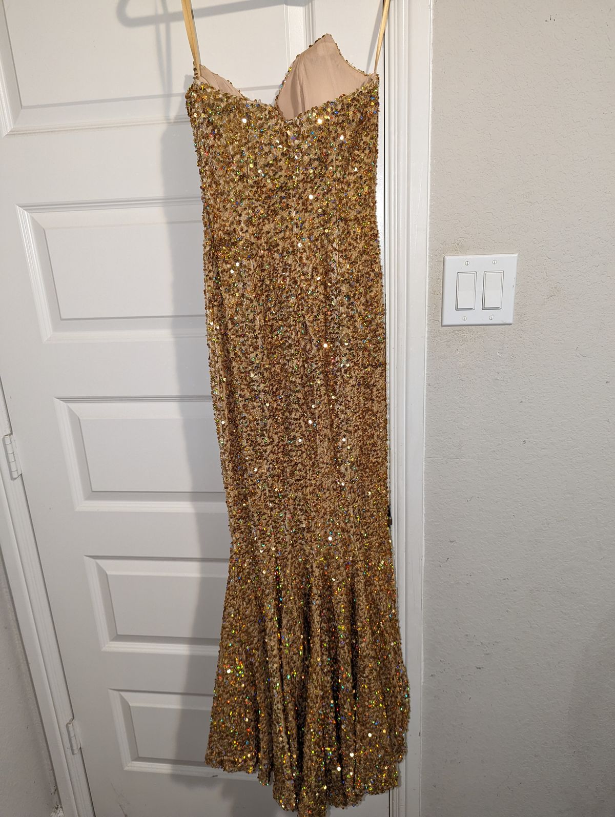 Portia and Scarlett Size 0 Prom Gold Mermaid Dress on Queenly