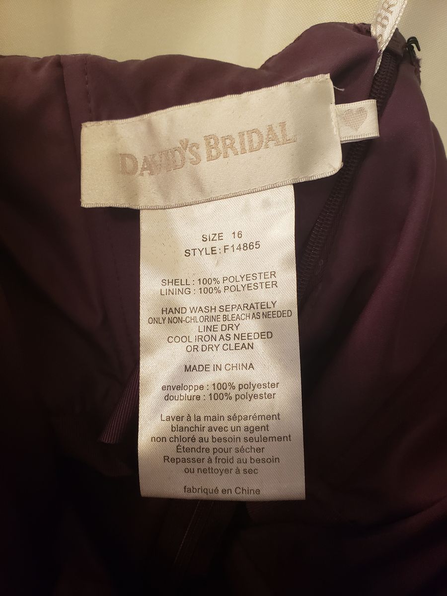 David's Bridal Plus Size 16 Purple Ball Gown on Queenly