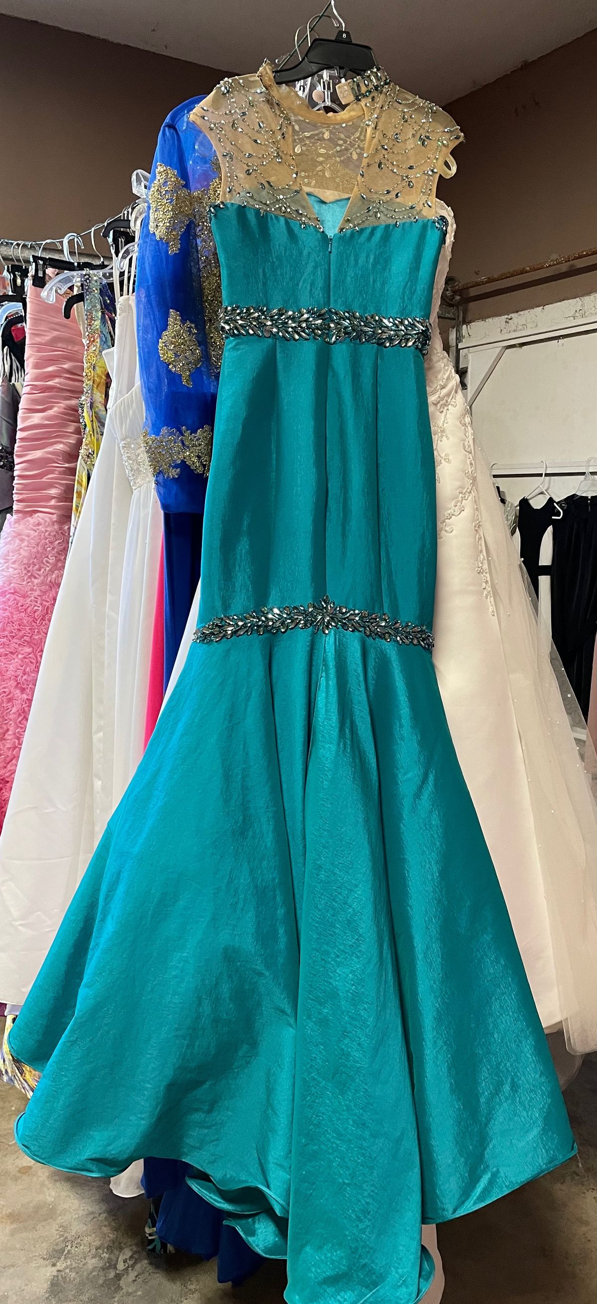 Size 0 Prom Blue Mermaid Dress on Queenly