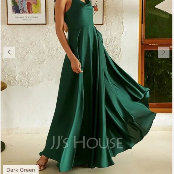 JJ's House Size 6 Prom Green A-line Dress on Queenly