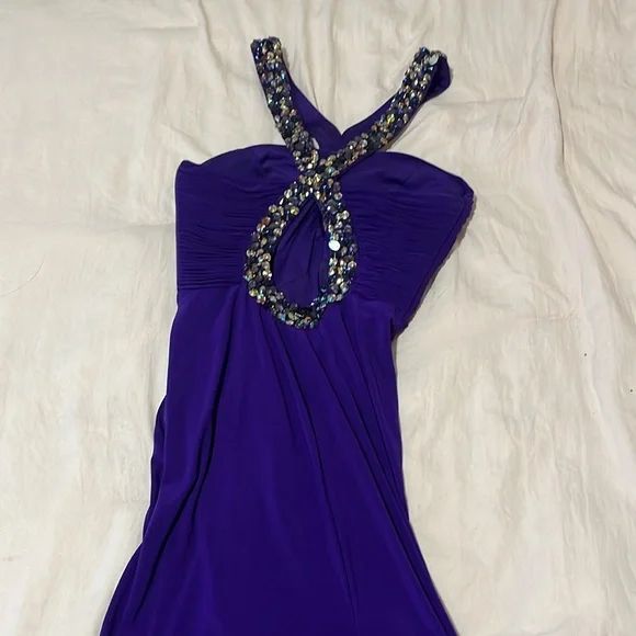 Style BHP12 Sherri Hill Size 2 Prom Sequined Purple Floor Length Maxi on Queenly