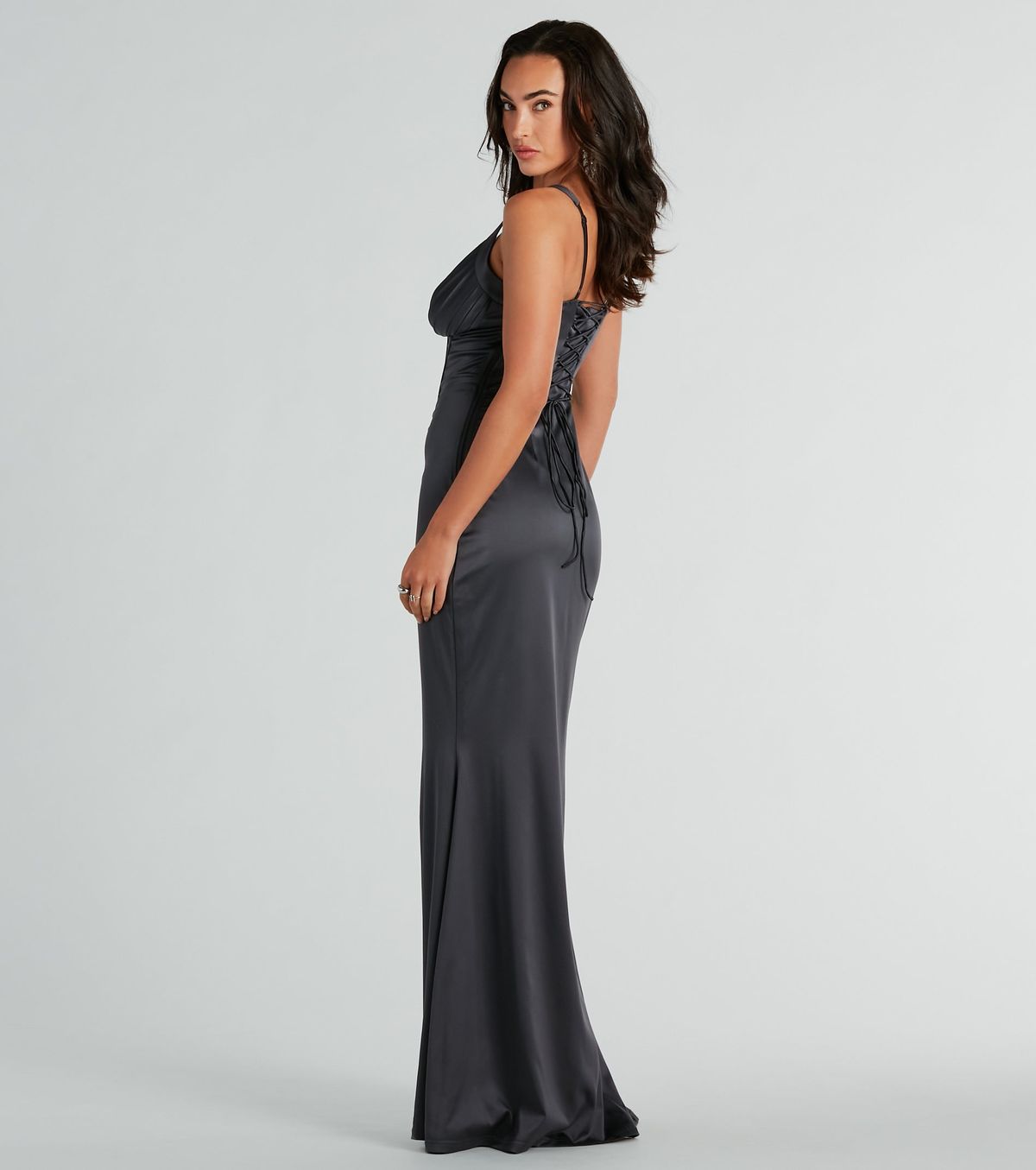 Style 05002-7979 Windsor Size S Bridesmaid Nude Mermaid Dress on Queenly
