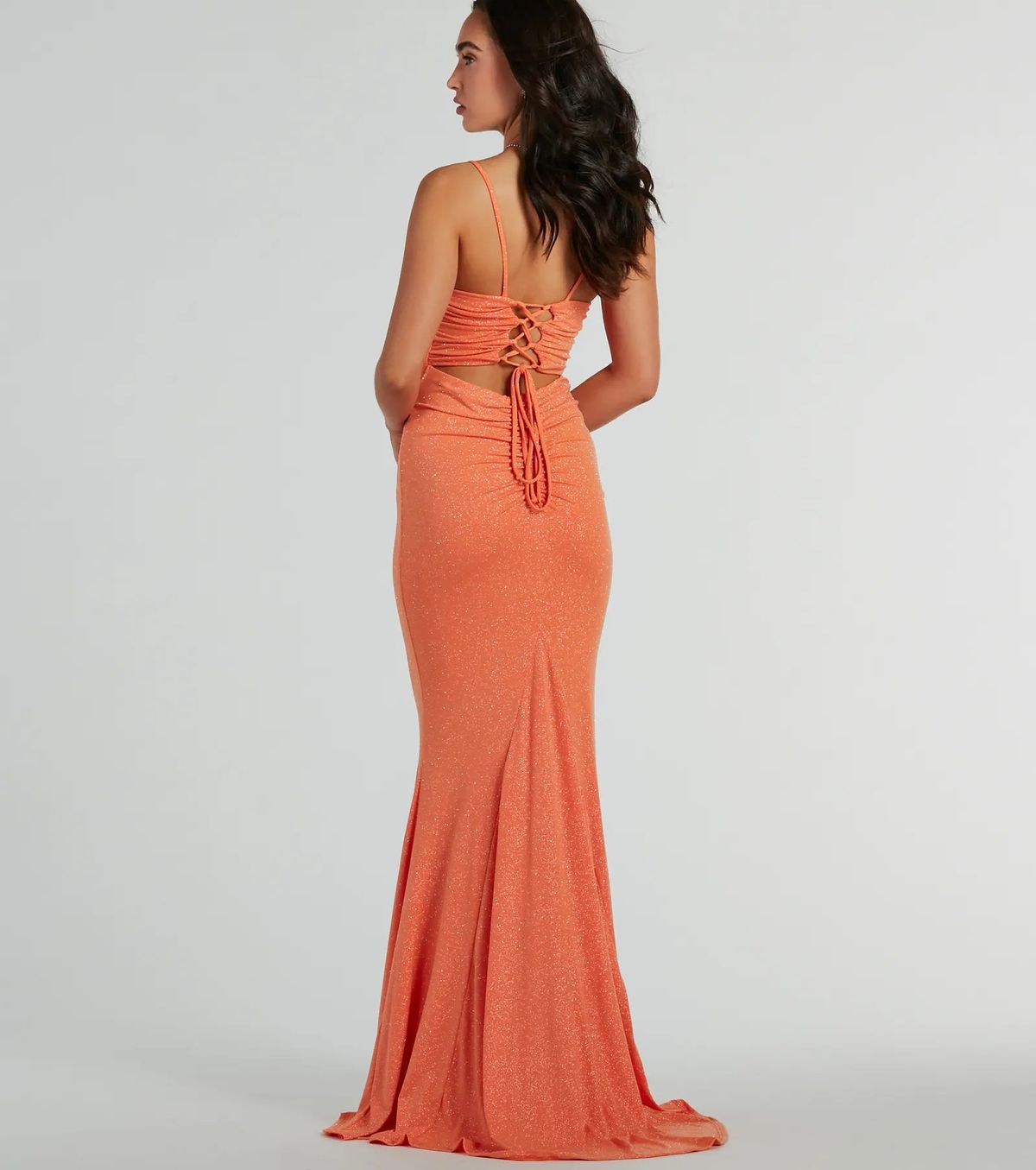 Style 05002-8471 Windsor Size S Bridesmaid Orange Mermaid Dress on Queenly