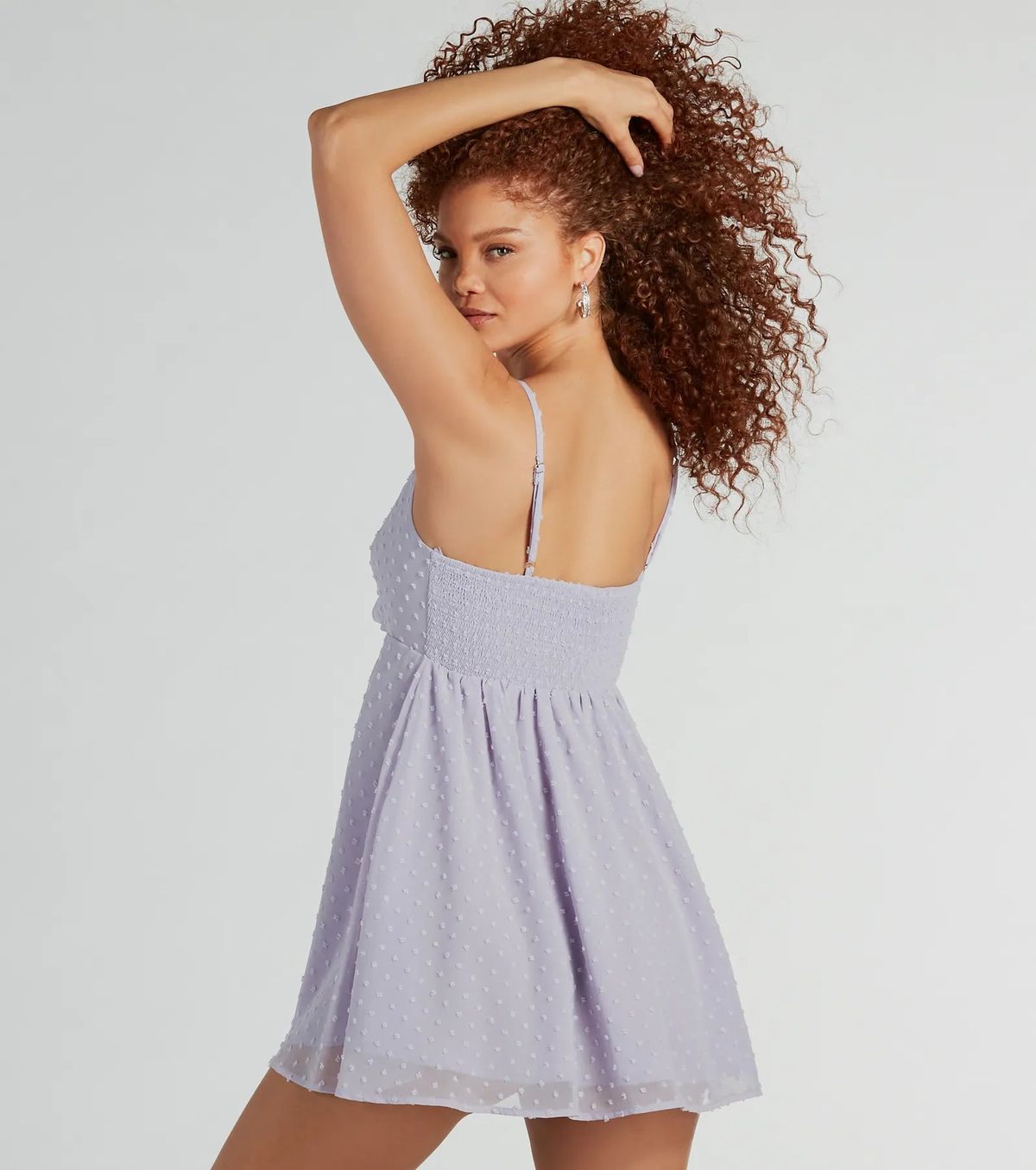 Style 05101-3265 Windsor Size M Sheer Purple Cocktail Dress on Queenly