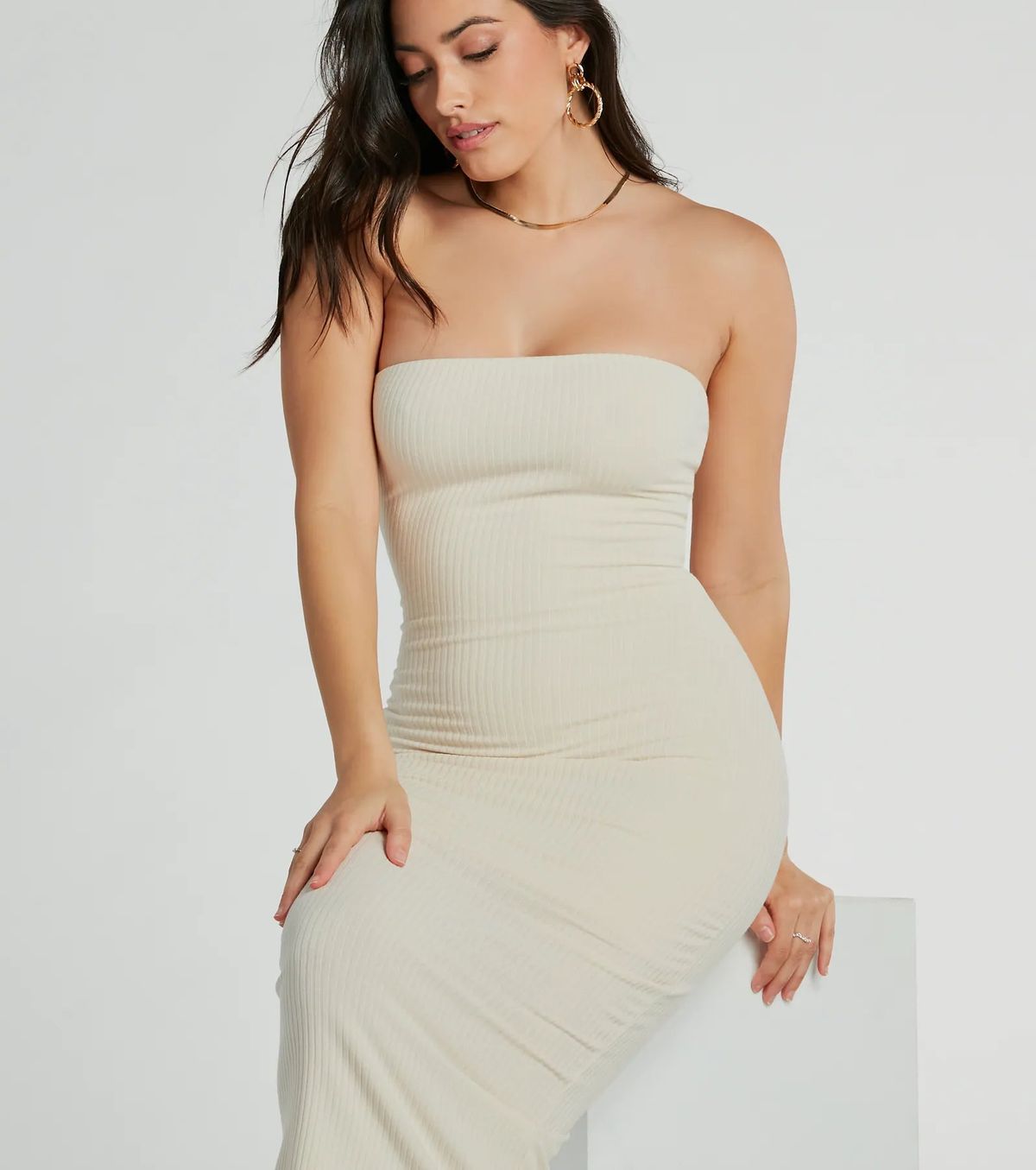 Style 05102-5599 Windsor Size S Strapless White Cocktail Dress on Queenly