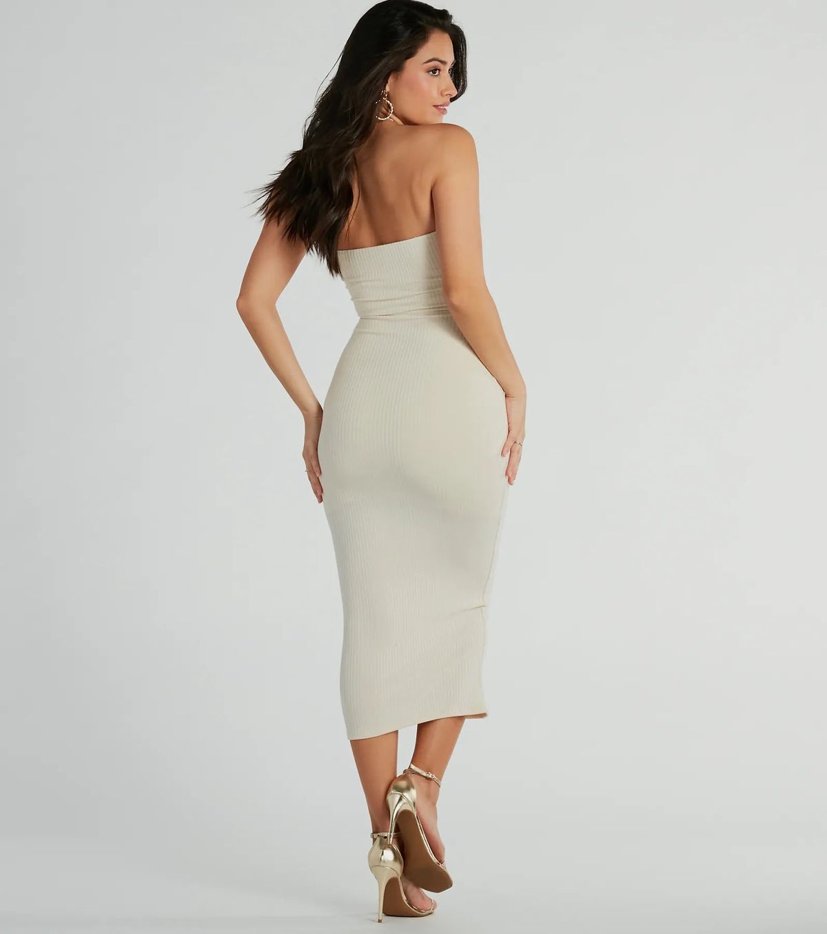 Style 05102-5599 Windsor Size L Strapless White Cocktail Dress on Queenly