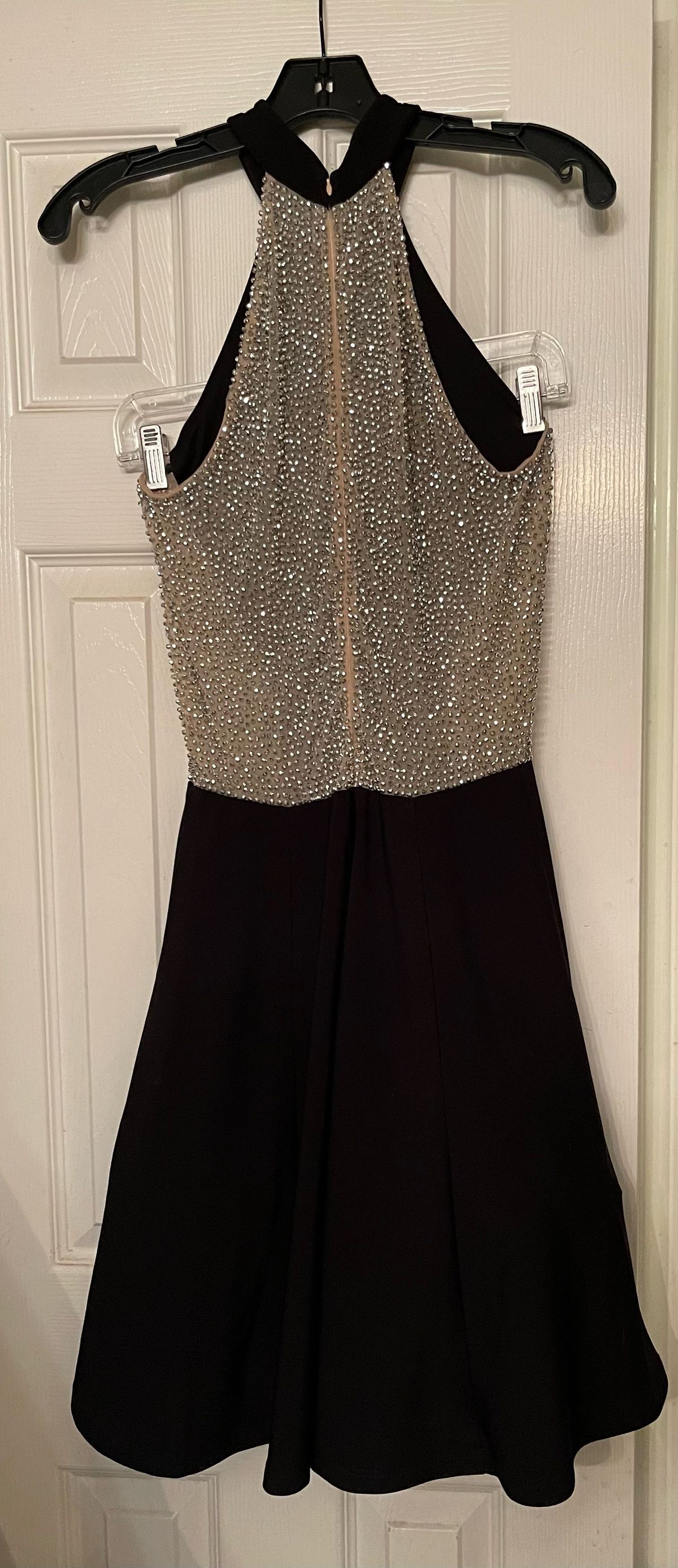 Xscape Size 2 Prom High Neck Black Cocktail Dress on Queenly