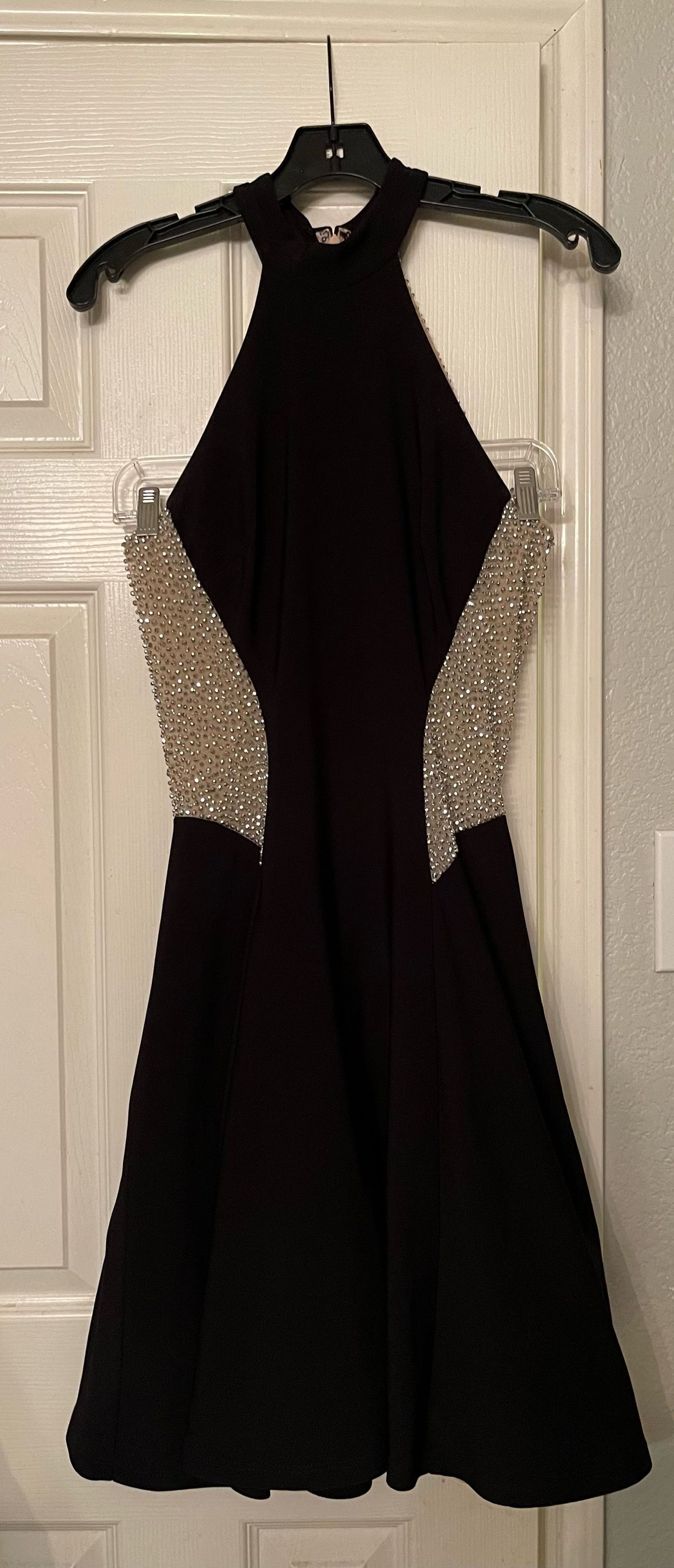 Xscape Size 2 Prom High Neck Black Cocktail Dress on Queenly
