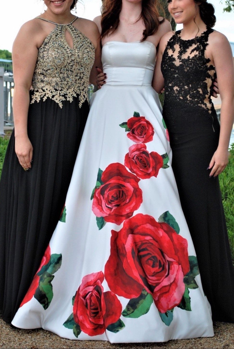 Sherri Hill Size 4 Prom Strapless Multicolor Ball Gown on Queenly
