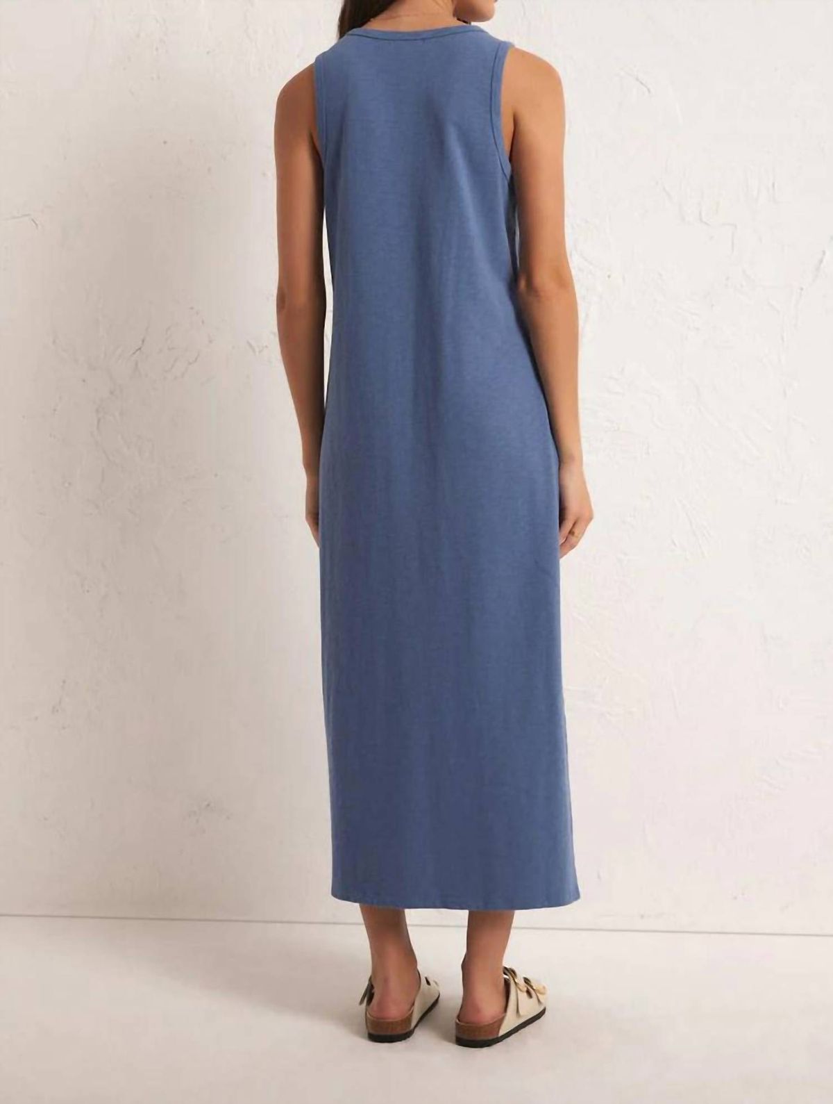 Style 1-1261607413-3236 Z Supply Size S High Neck Blue Cocktail Dress on Queenly