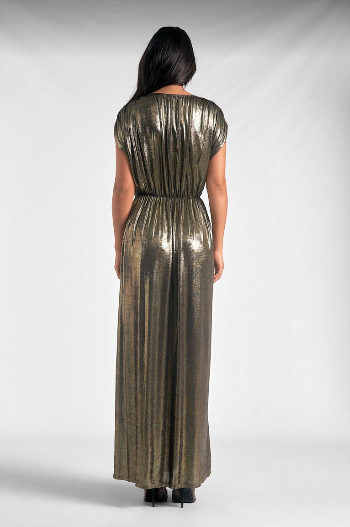 Style 1-1282138007-3011 ELAN Size M Gold Floor Length Maxi on Queenly