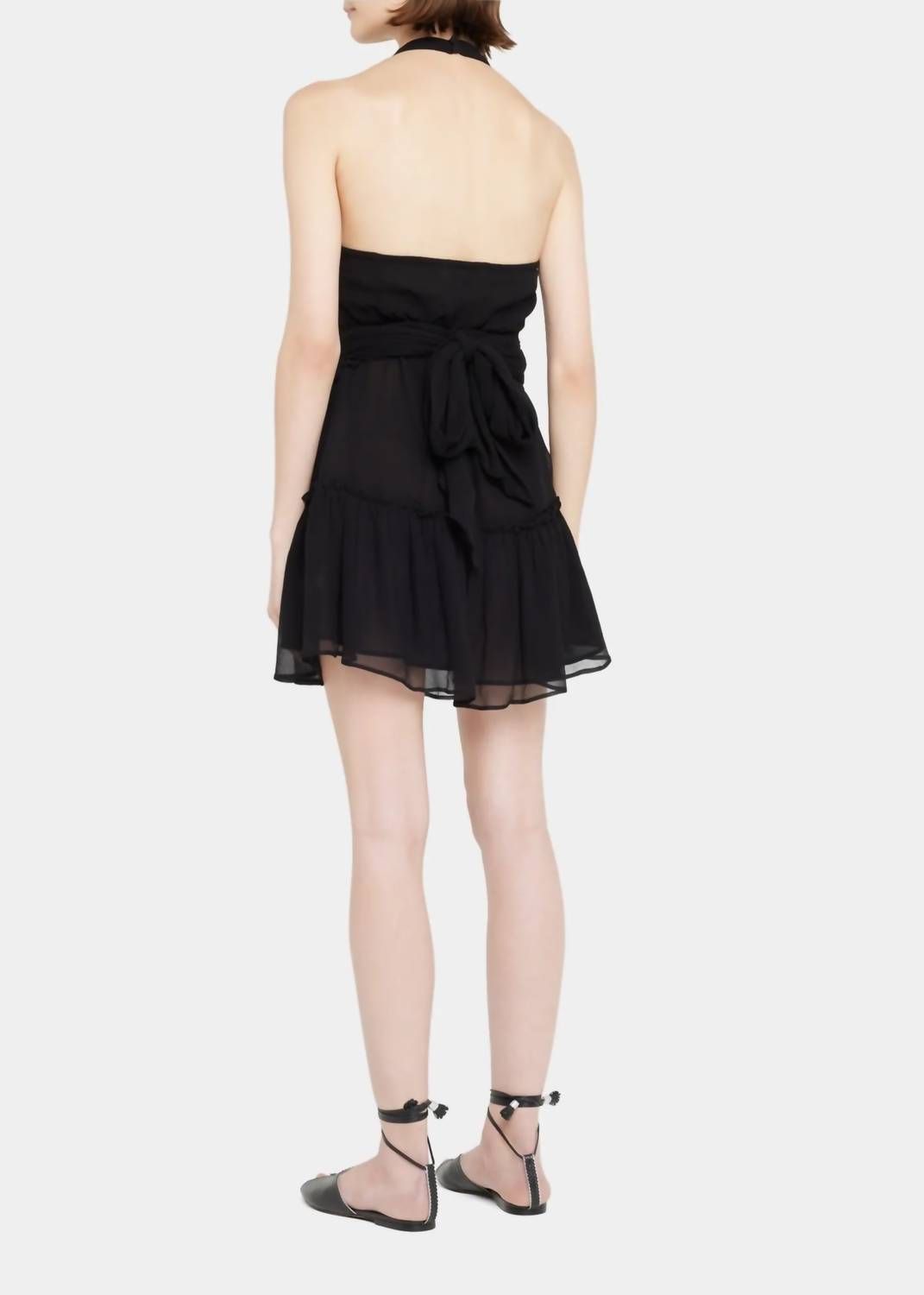 Style 1-145600897-3855 LoveShackFancy Size XS Halter Black Cocktail Dress on Queenly