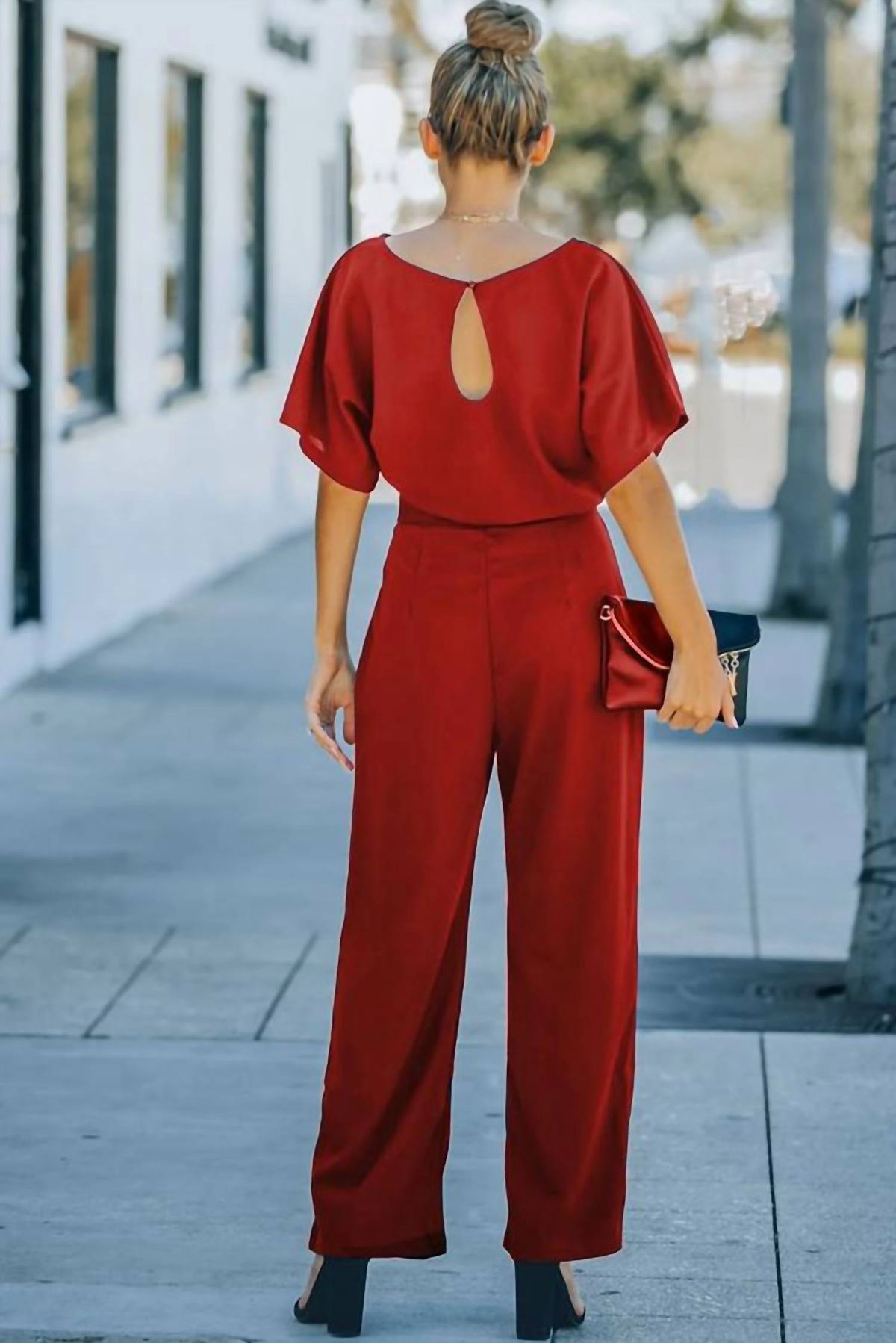 Style 1-148103824-2901 dear lover Size M Red Formal Jumpsuit on Queenly