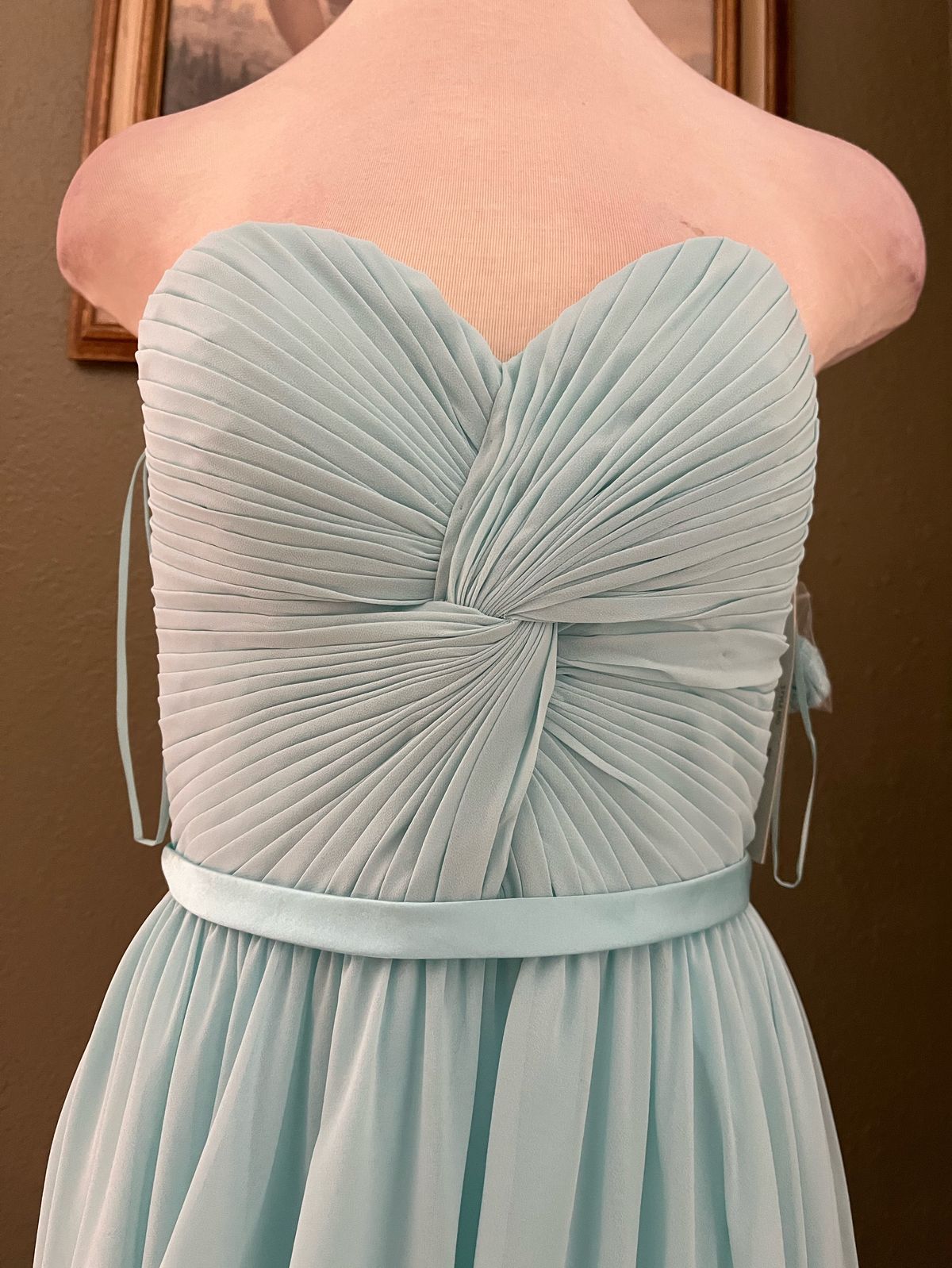 Size XS Prom Strapless Blue A-line Dress on Queenly