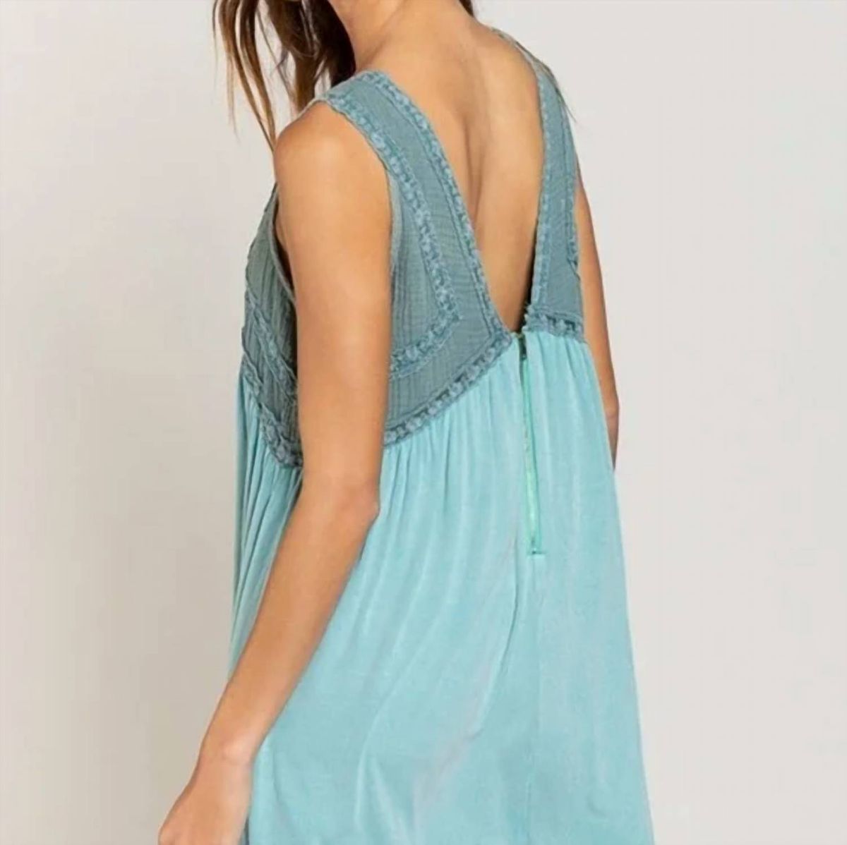 Style 1-2306194282-2793 POL Size L Lace Turquoise Blue Cocktail Dress on Queenly