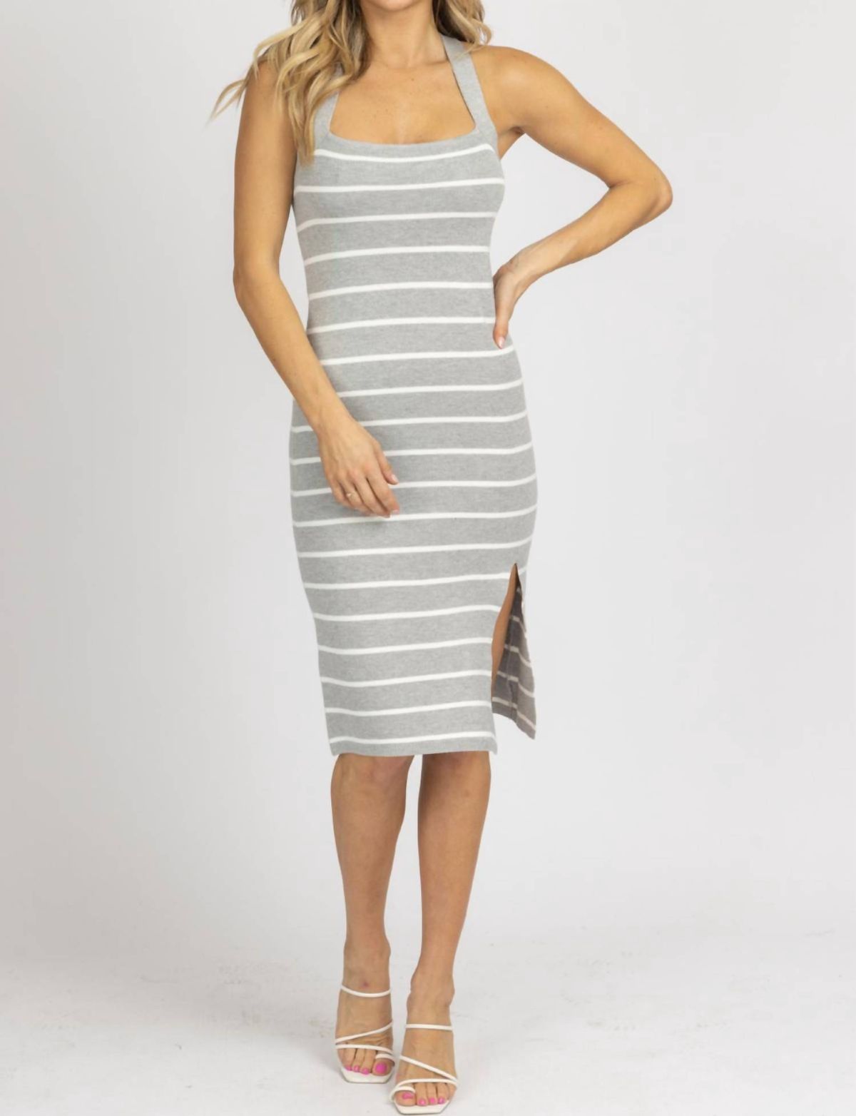 Style 1-2354196259-2696 Win Win Apparel Size L Gray Cocktail Dress on Queenly