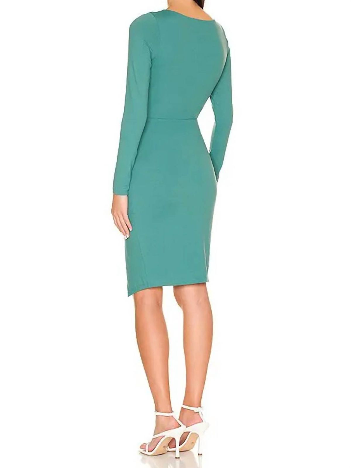 Style 1-3094672118-2696 Susana Monaco Size L Long Sleeve Green Cocktail Dress on Queenly