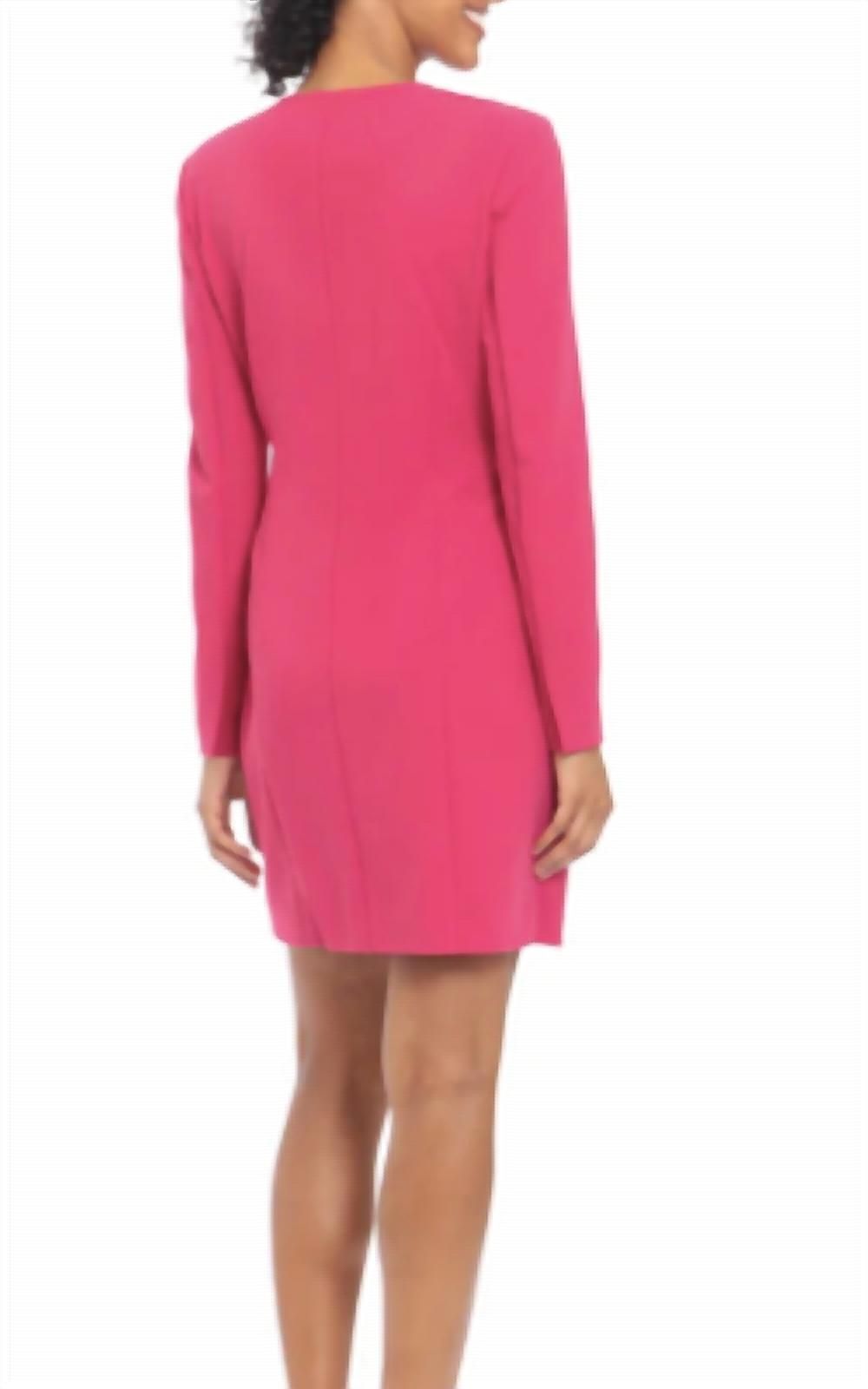 Style 1-309639875-1498 Donna Morgan Size 4 Blazer Pink Cocktail Dress on Queenly