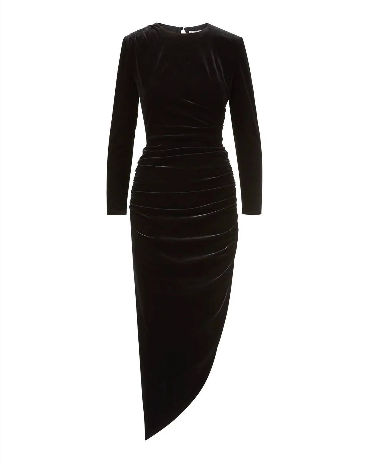 Style 1-3100991105-1498 Veronica Beard Size 4 Long Sleeve Velvet Black Cocktail Dress on Queenly