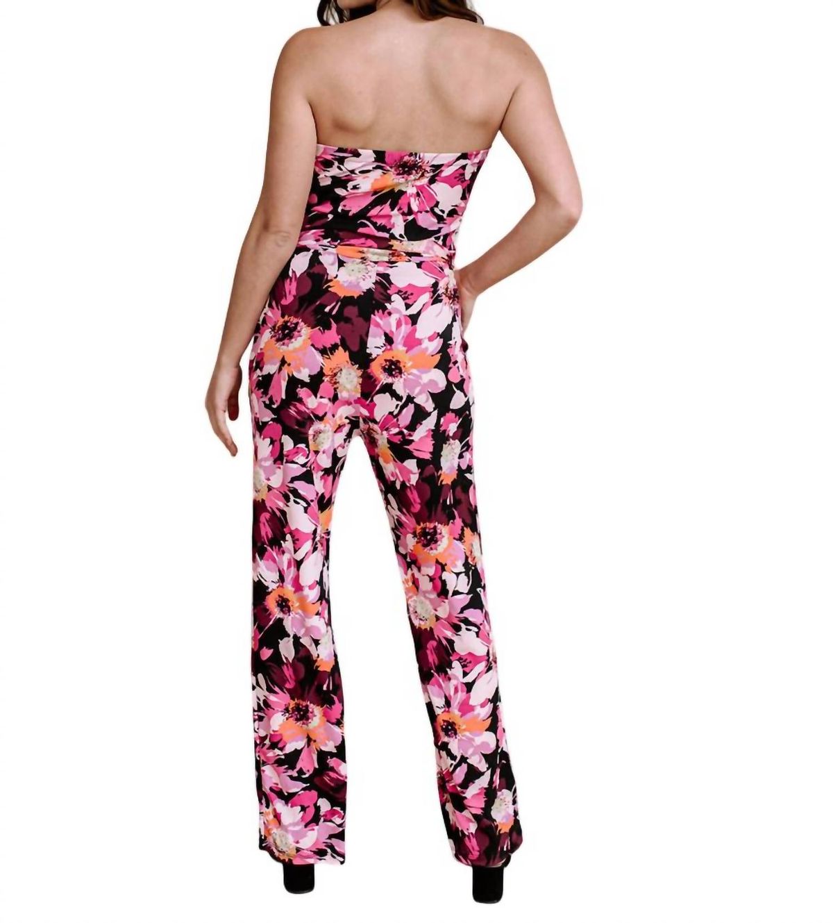 Style 1-3115915378-2696 Veronica M Size L Floral Pink Formal Jumpsuit on Queenly