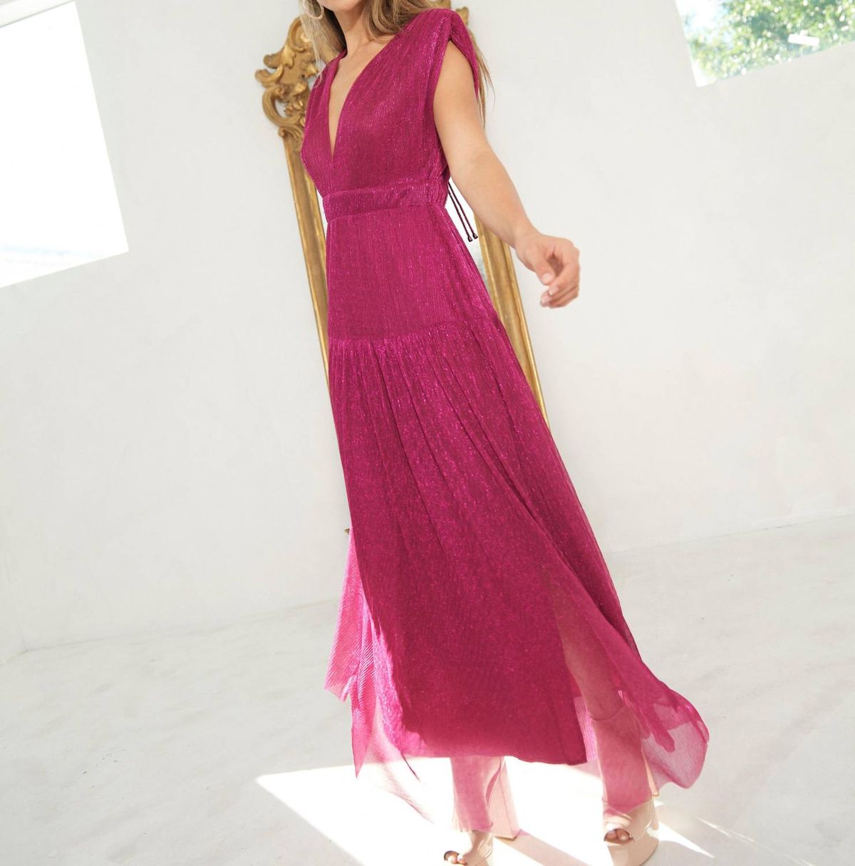 Style 1-3442669875-3014 Karina Grimaldi Size M Hot Pink Floor Length Maxi on Queenly