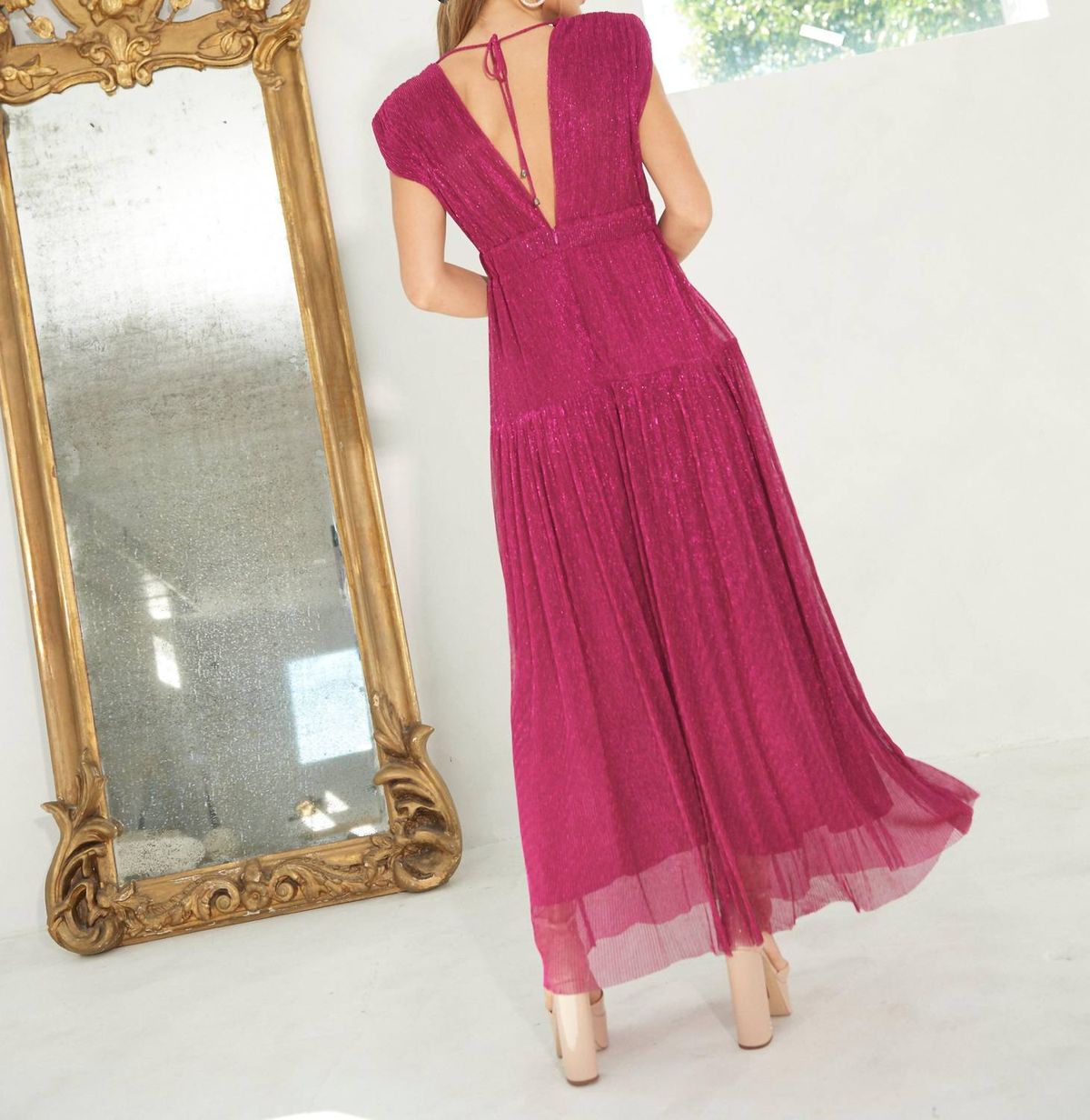 Style 1-3442669875-3014 Karina Grimaldi Size M Hot Pink Floor Length Maxi on Queenly