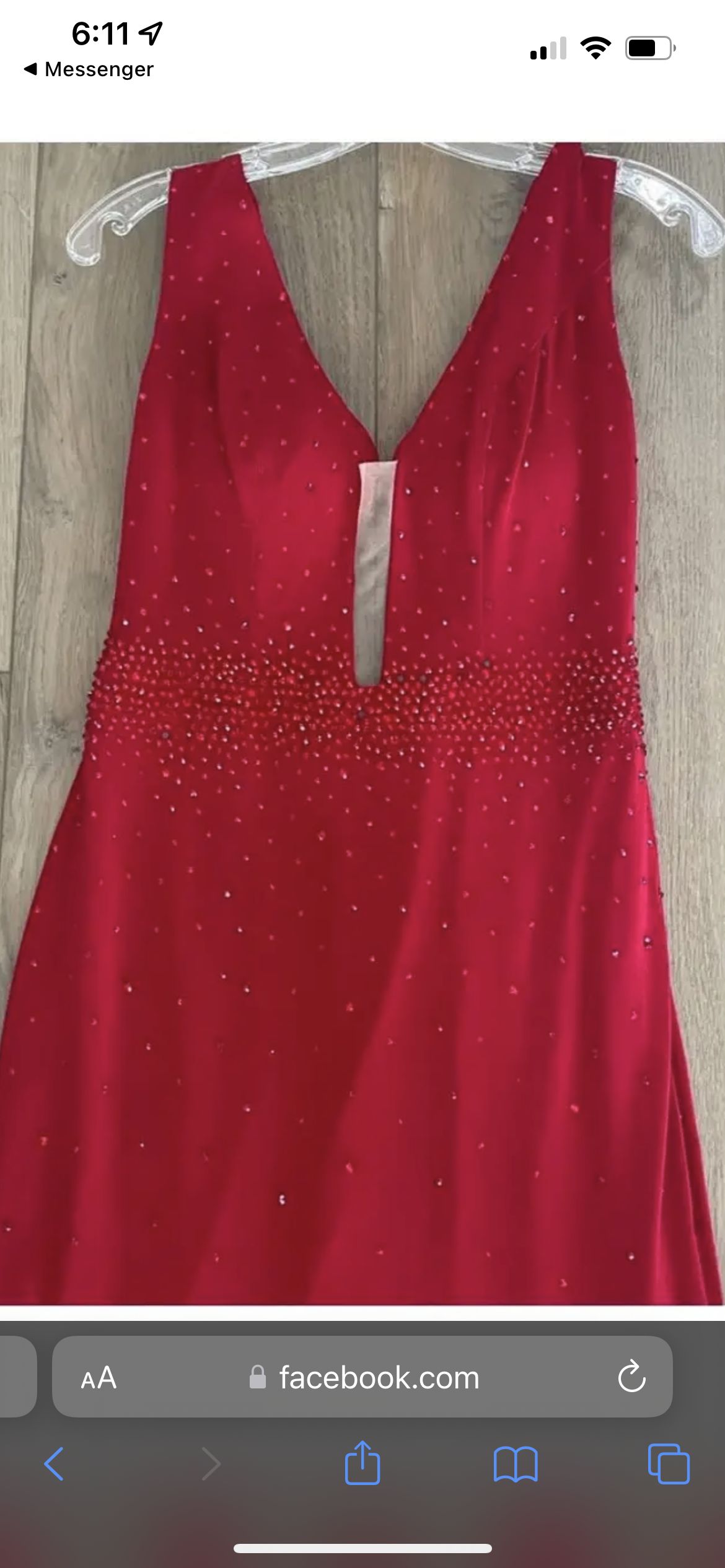 Jovani Size 6 Red Mermaid Dress on Queenly