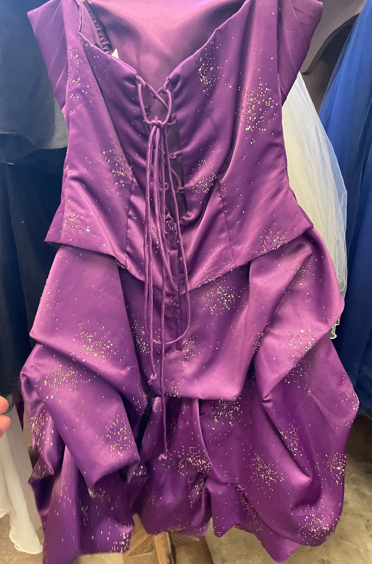 Size 4 Prom Strapless Purple Cocktail Dress on Queenly