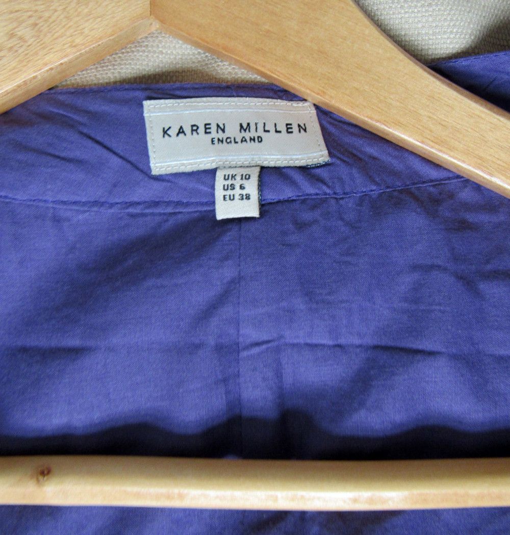 Karen Millen Size 6 Homecoming Floral Purple A-line Dress on Queenly