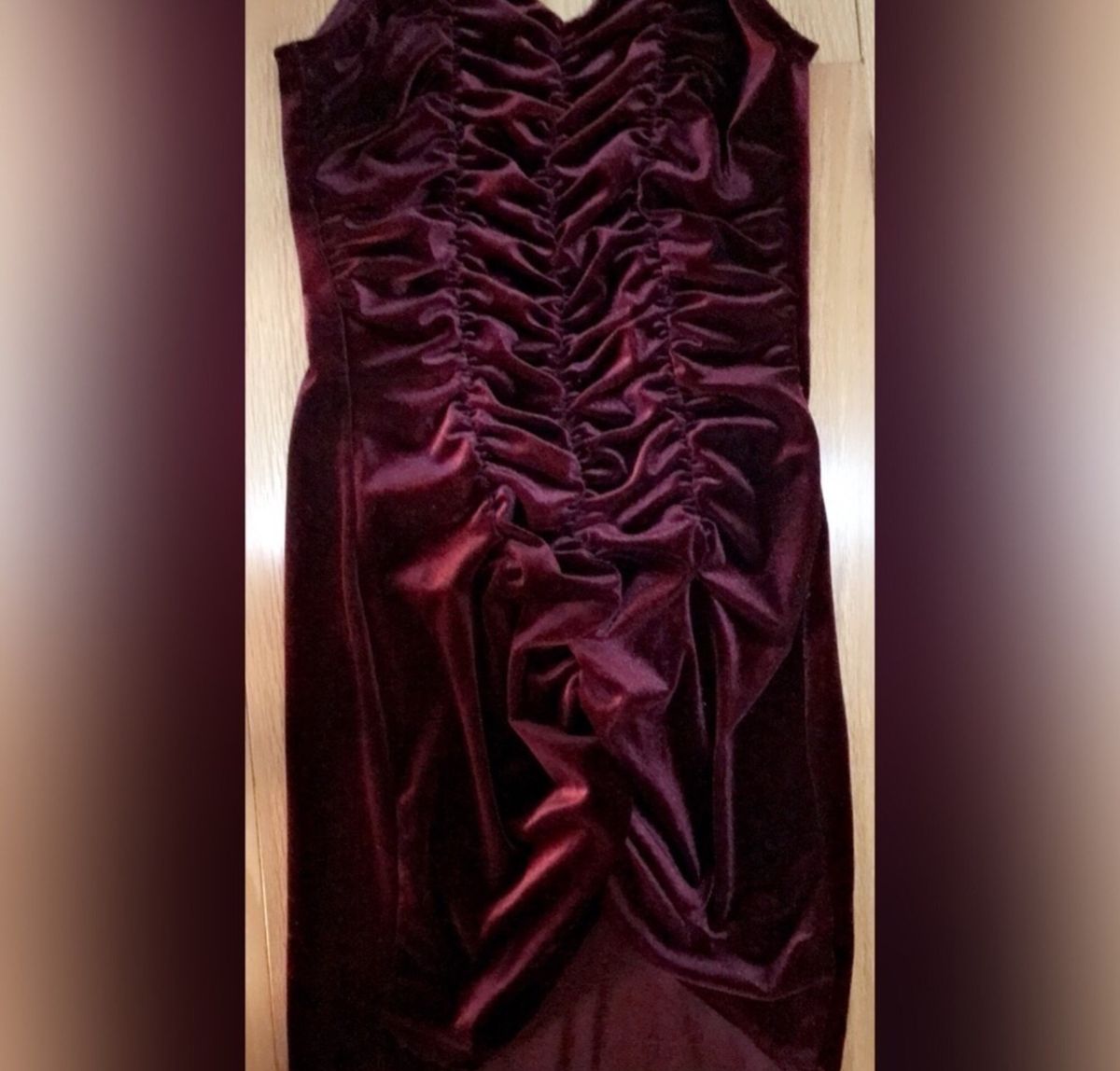 Freepress Size M Homecoming Plunge Velvet Red Cocktail Dress on Queenly