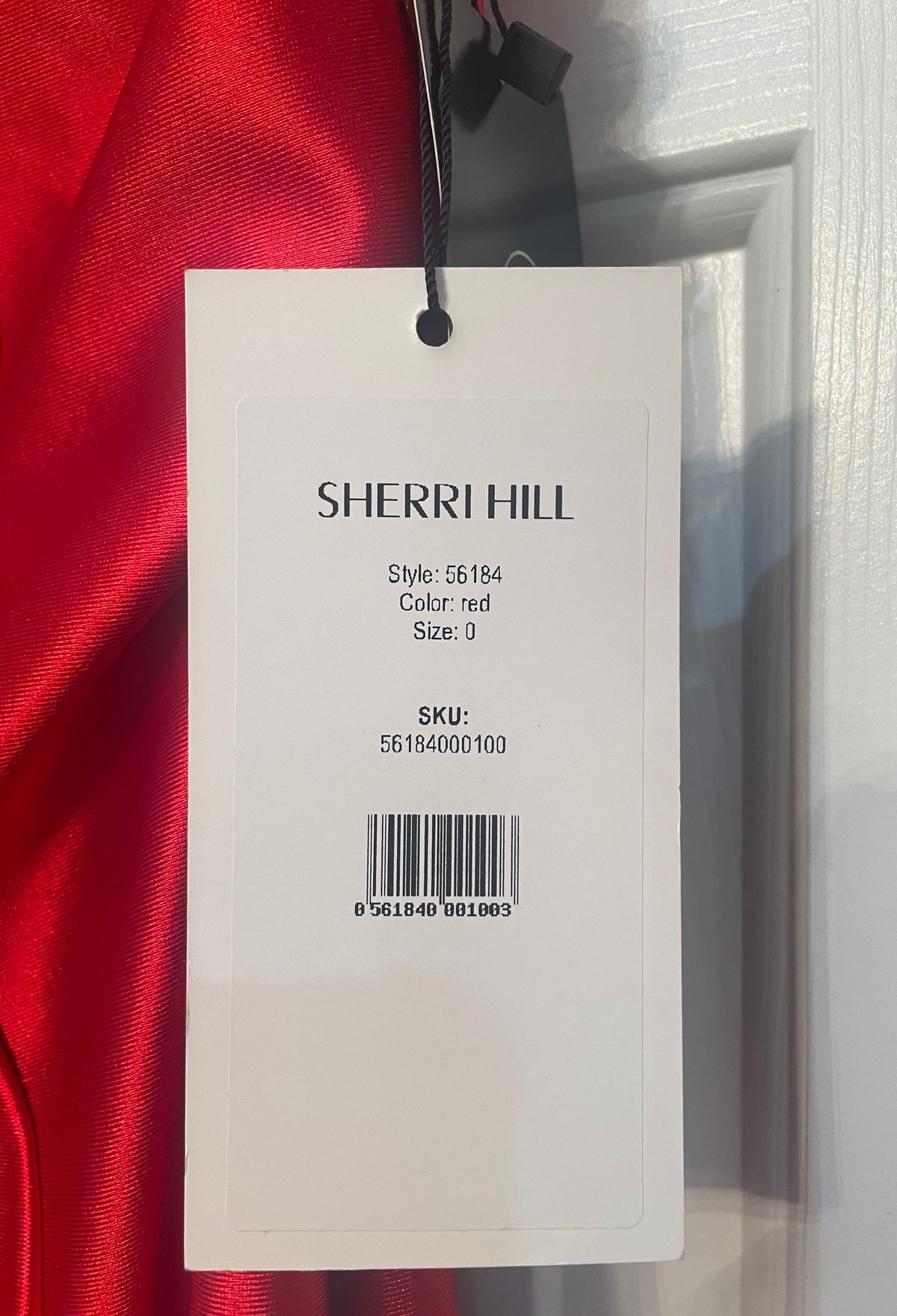Style 56184 Sherri Hill Size 0 Prom Plunge Red Mermaid Dress on Queenly