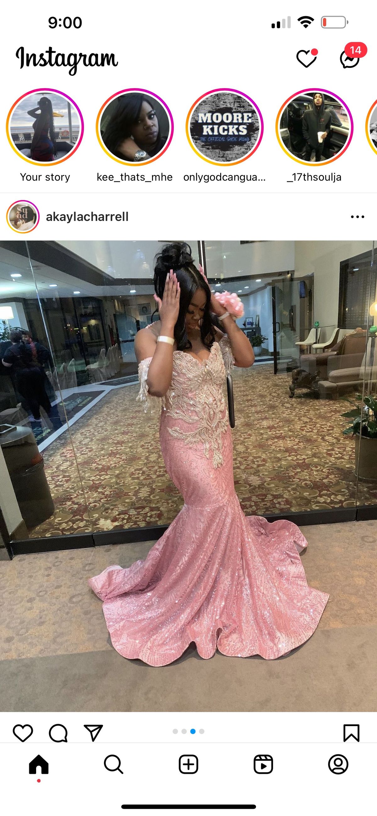 Custom  Jasmin Renee dress  Size 12 Prom Sequined Light Pink Mermaid Dress on Queenly