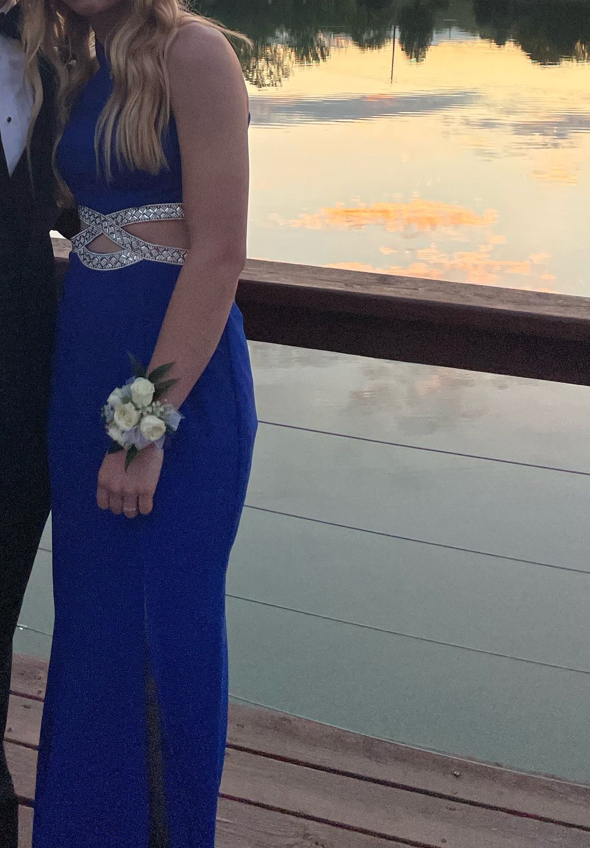 Size 2 Prom High Neck Blue Mermaid Dress on Queenly