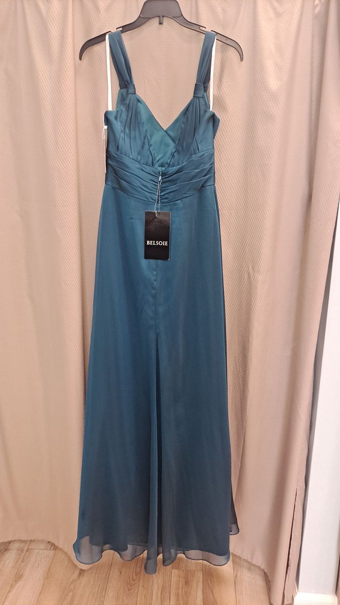 belsoie Size 6 Prom Blue Floor Length Maxi on Queenly