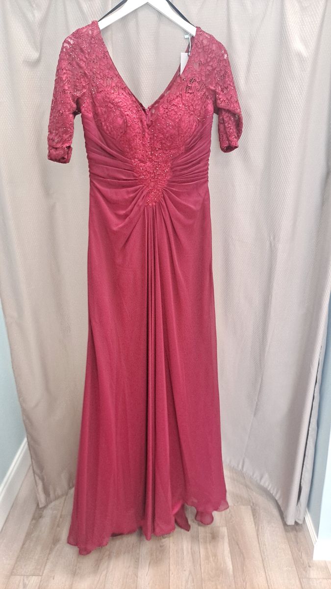 Alyce Paris Size 6 Wedding Guest Red Floor Length Maxi on Queenly