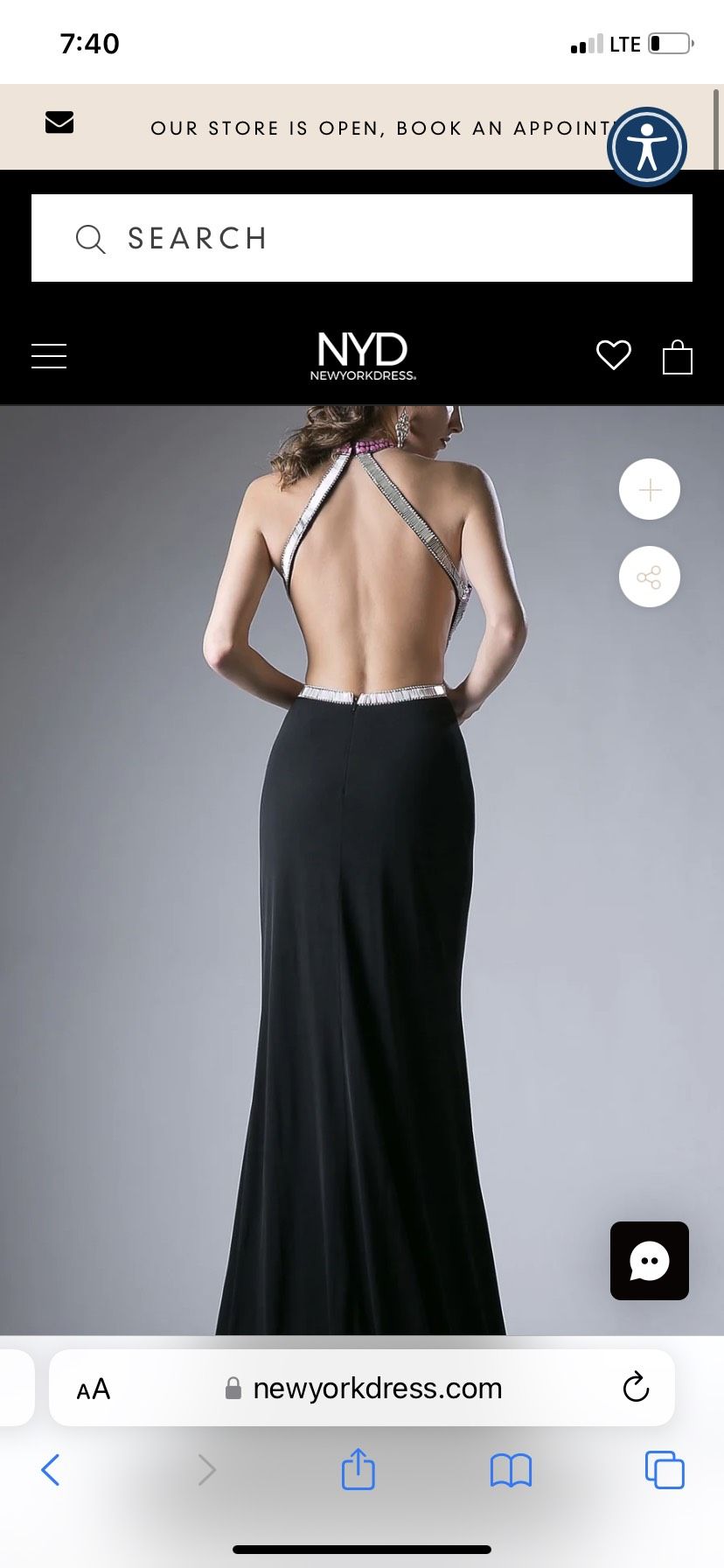 Style 5012 Andrea & Leo Couture Size 0 Prom High Neck Black A-line Dress on Queenly